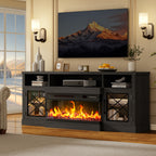 3-Sided TV STAND WITH FIREPLACE
