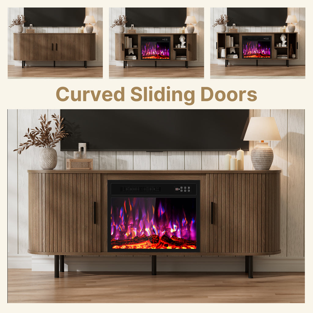 65inch TV STAND WITH FIREPLACE1