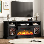 3-Sided TV STAND WITH FIREPLACE