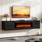 70'' Floating TV Stand with Fireplace1