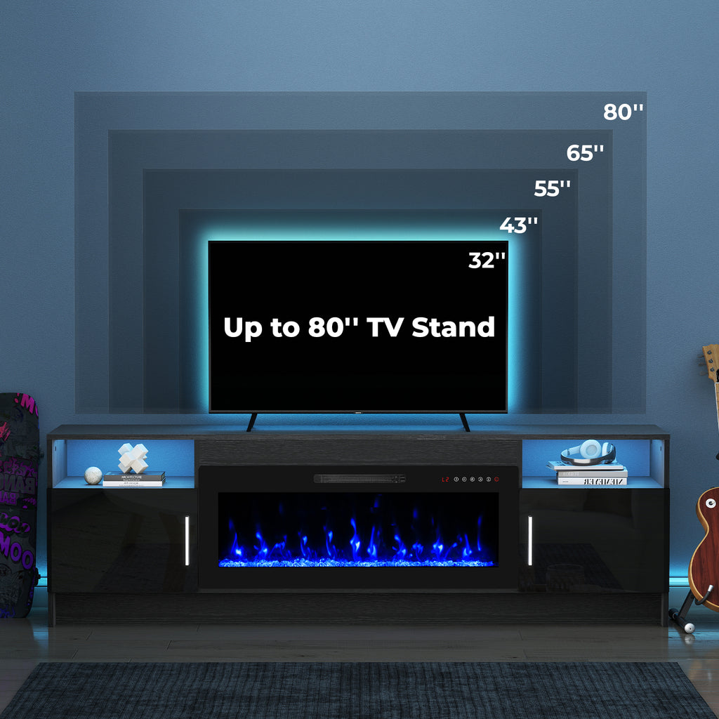 70inch TV STAND WITH FIREPLACE2