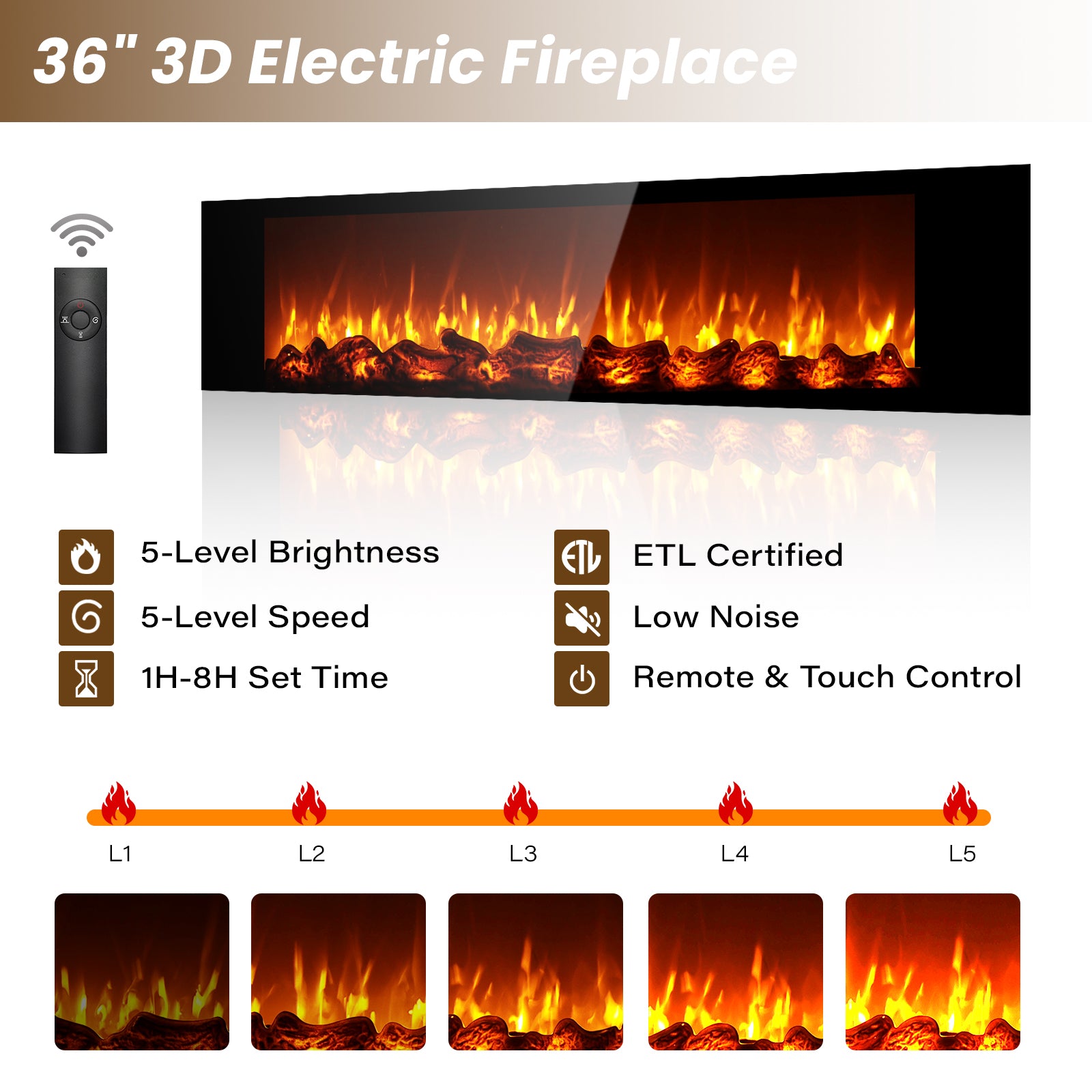 70'' Floating TV Stand with Fireplace1
