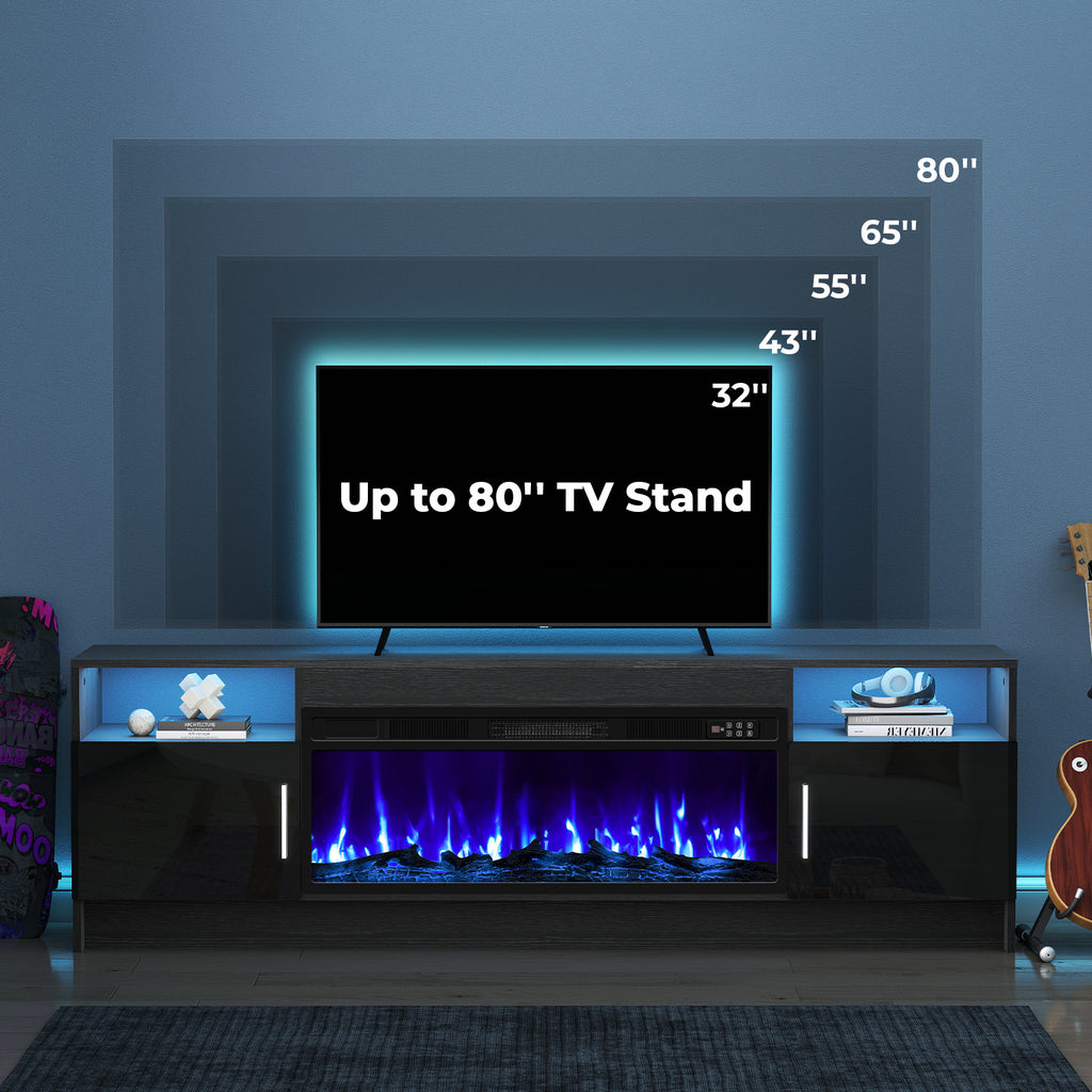 70inch TV STAND WITH FIREPLACE1