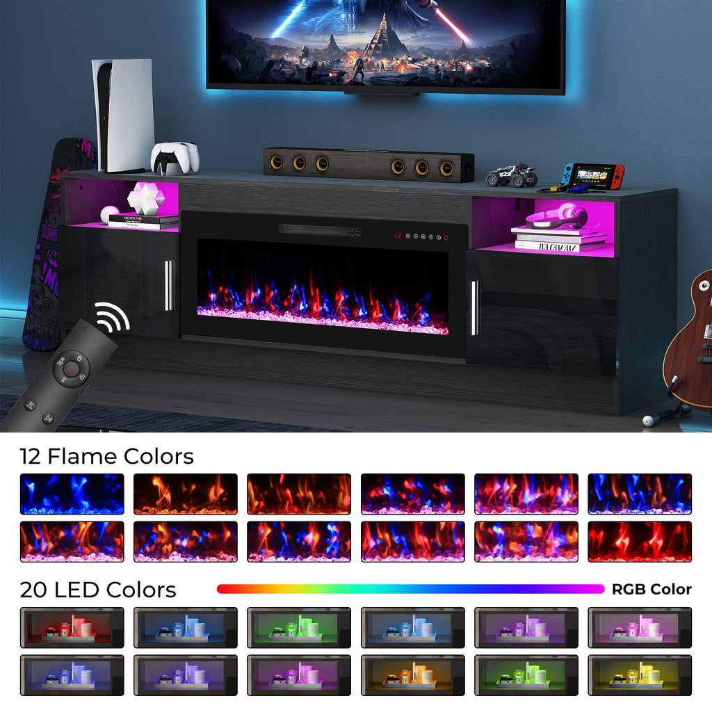 70inch TV STAND WITH FIREPLACE2