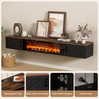 70'' Floating TV Stand with Fireplace2