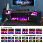 70inch TV STAND WITH FIREPLACE1
