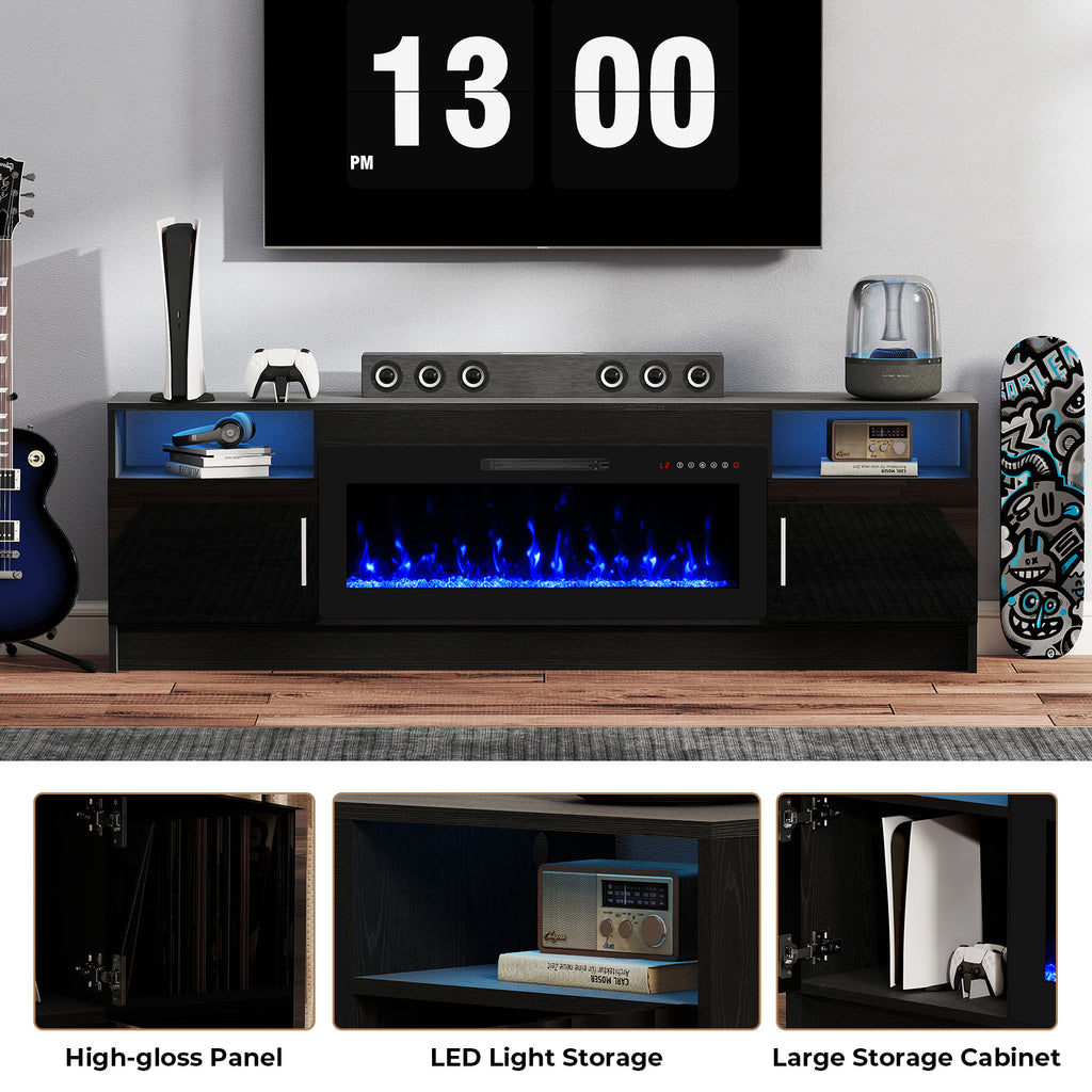 70inch TV STAND WITH FIREPLACE2