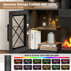 3-Sided TV STAND WITH FIREPLACE