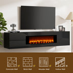 70'' Floating TV Stand with Fireplace1