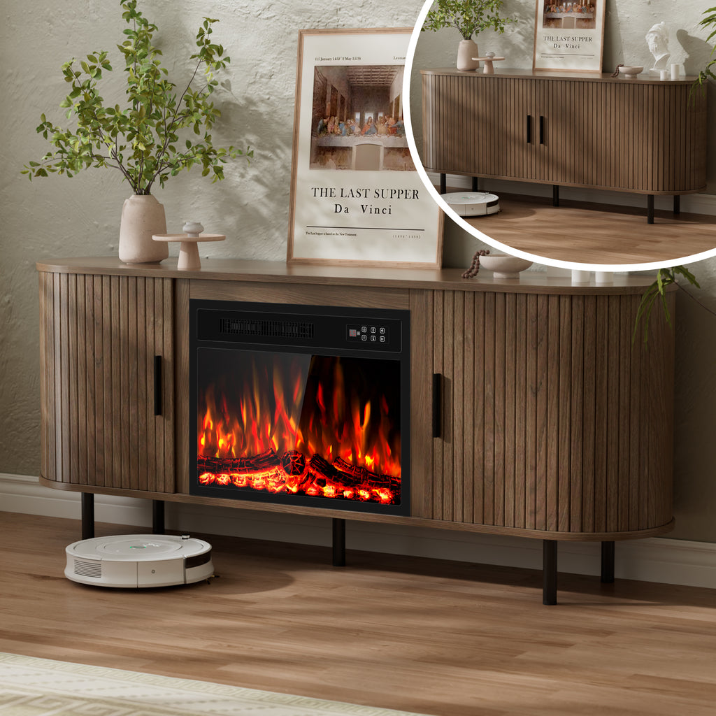 65inch TV STAND WITH FIREPLACE1