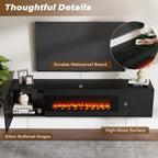 70'' Floating TV Stand with Fireplace1