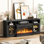 3-Sided TV STAND WITH FIREPLACE