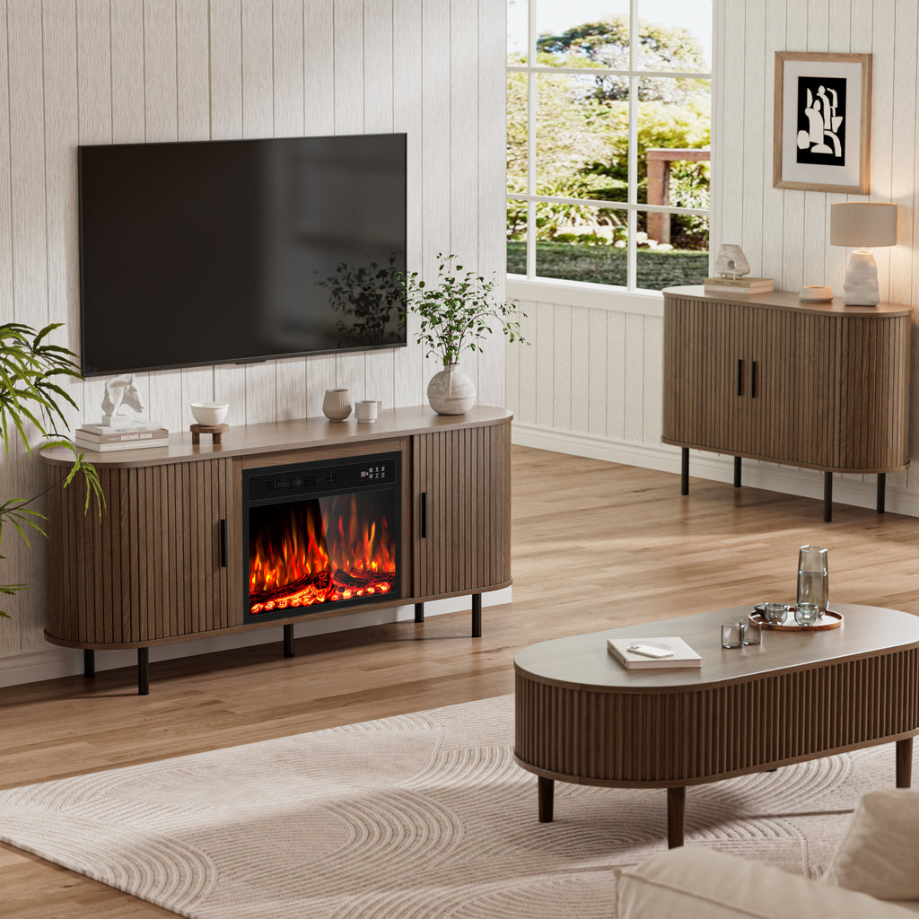 65inch TV STAND WITH FIREPLACE1
