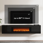 70'' Floating TV Stand with Fireplace1