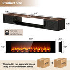 70'' Floating TV Stand with Fireplace2