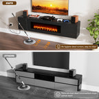 70'' Floating TV Stand with Fireplace1