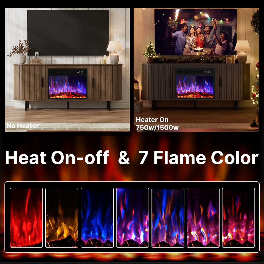 65inch TV STAND WITH FIREPLACE1