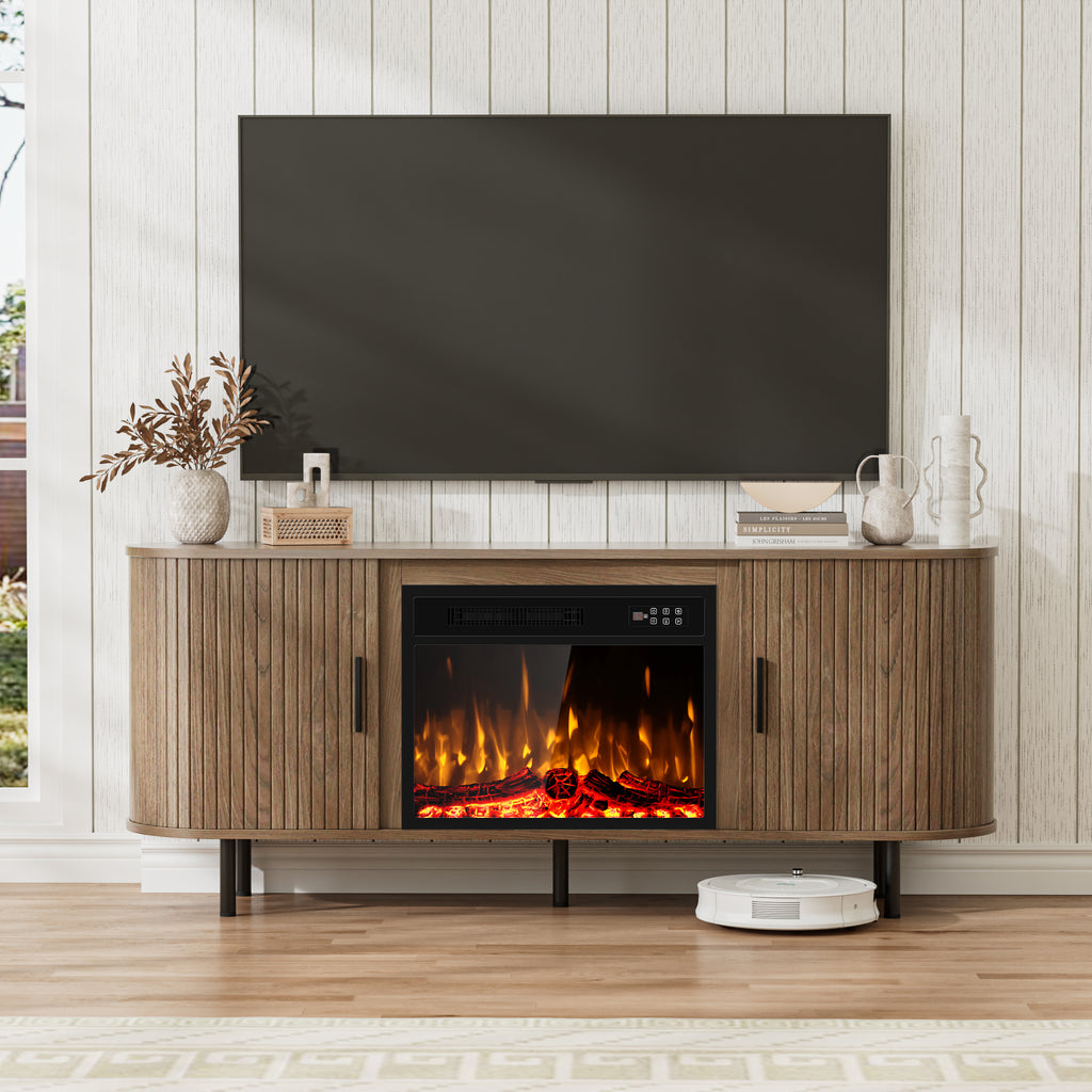 65inch TV STAND WITH FIREPLACE1
