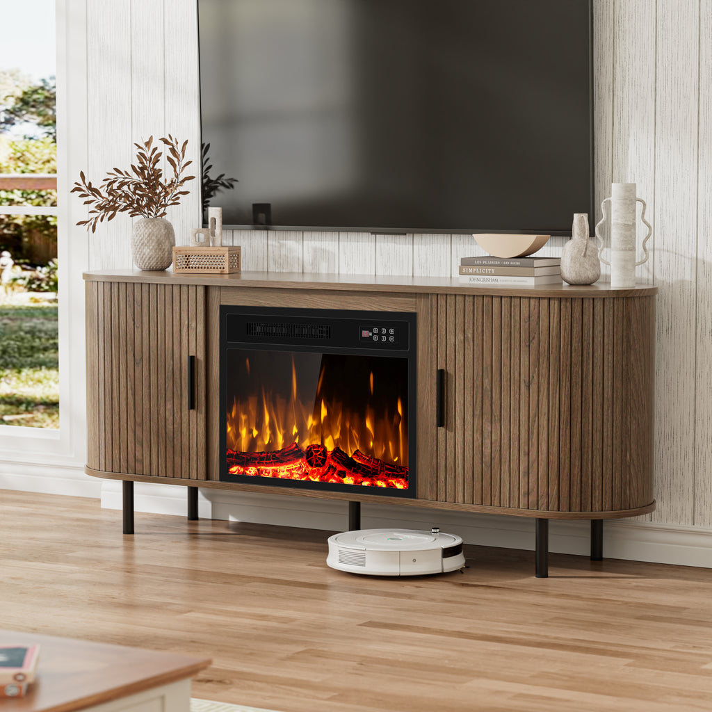 65inch TV STAND WITH FIREPLACE1